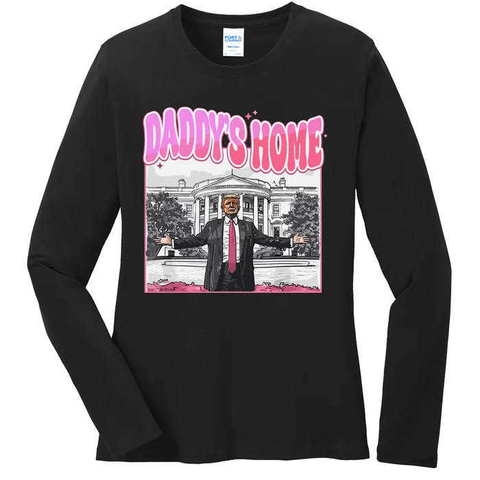 Daddys Home Trump 2024 Ladies Long Sleeve Shirt