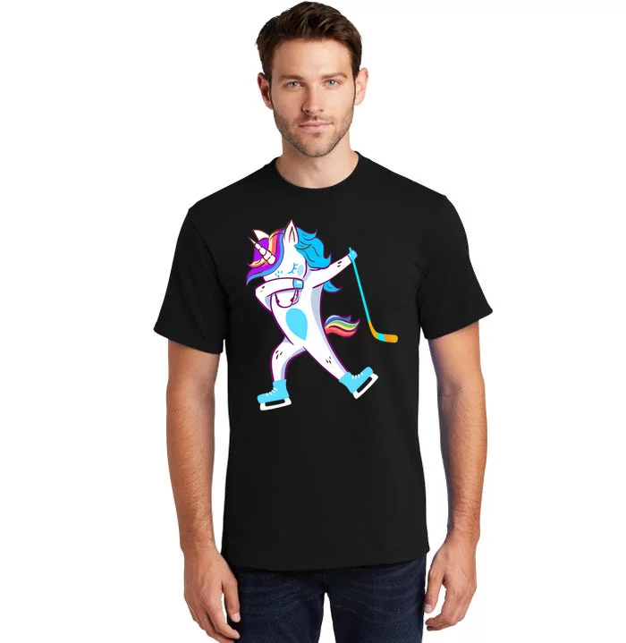 Dabbing Hockey Unicorn Puck Girls Cool Ice Hockey Tall T-Shirt