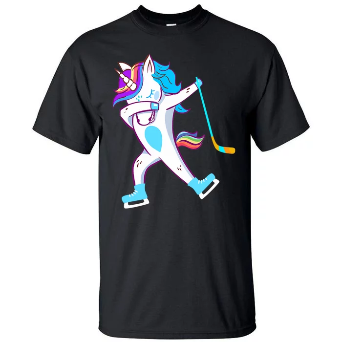 Dabbing Hockey Unicorn Puck Girls Cool Ice Hockey Tall T-Shirt