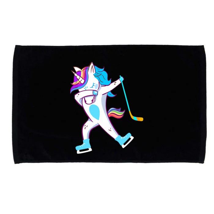 Dabbing Hockey Unicorn Puck Girls Cool Ice Hockey Microfiber Hand Towel