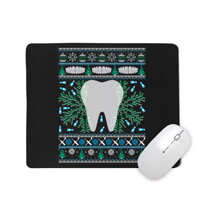 Dental Hygienist Ugly Christmas Funny Holiday Mousepad