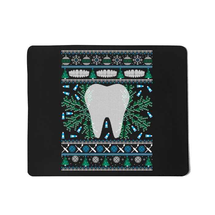 Dental Hygienist Ugly Christmas Funny Holiday Mousepad