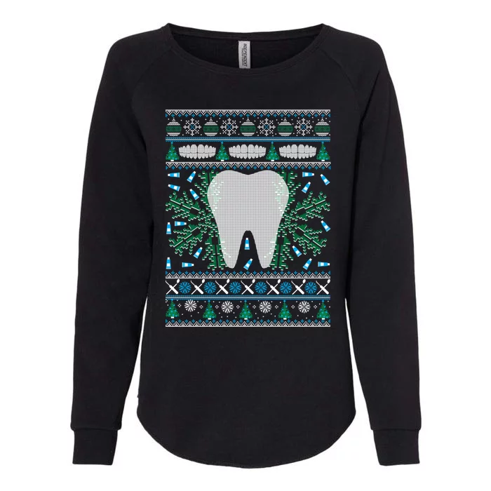 Dental Hygienist Ugly Christmas Funny Holiday Womens California Wash Sweatshirt