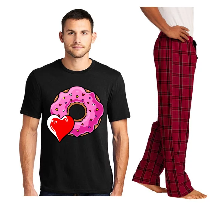 Donut Heart Valentines Day Doughnut Dessert Sweet Food Love Gift Pajama Set