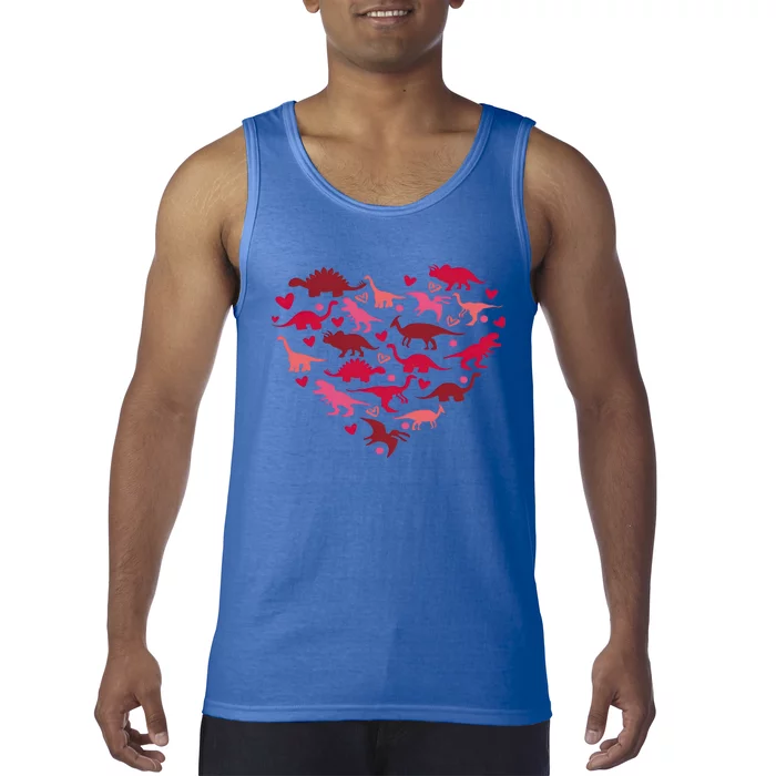 Dinosaur Heart Valentine Lovesaurus Love Valentines Day Gift Tank Top