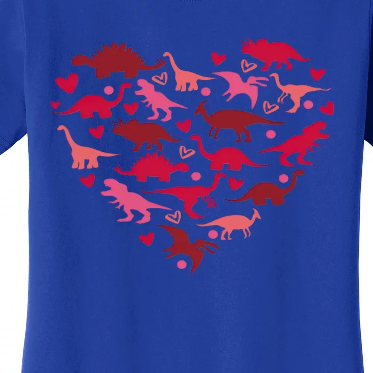 Dinosaur Heart Valentine Lovesaurus Love Valentines Day Gift Women's T-Shirt