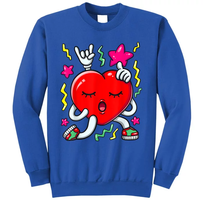 Dancing Heart Valentines Day Love Dab Dance Gift Tall Sweatshirt