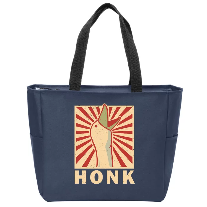 Duck Honk Vintage Zip Tote Bag