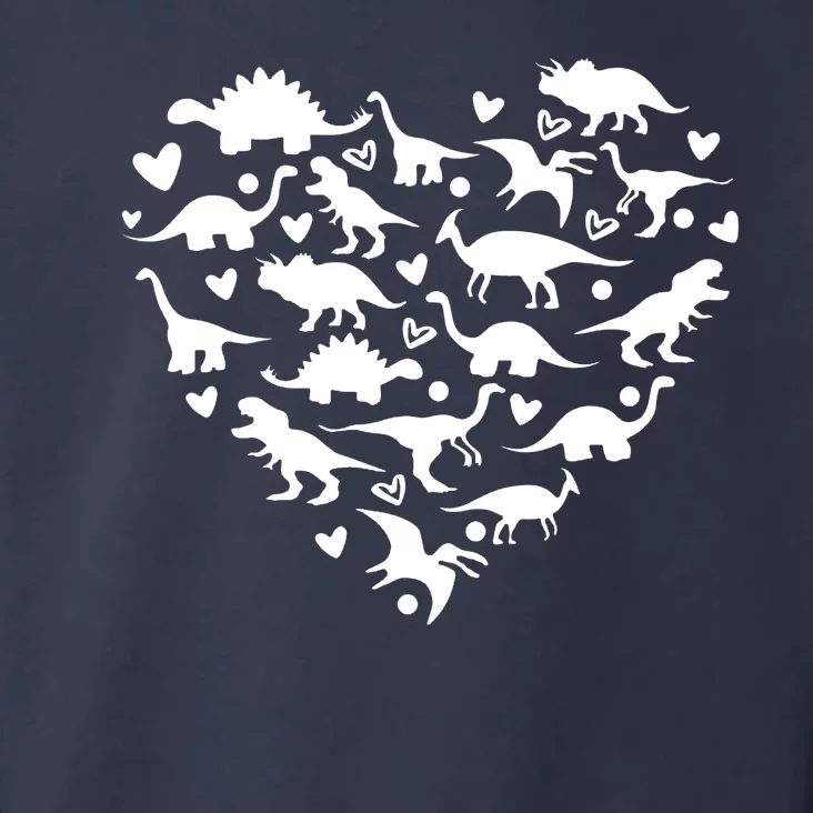 Dinosaur Heart Valentines Day Toddler Hoodie