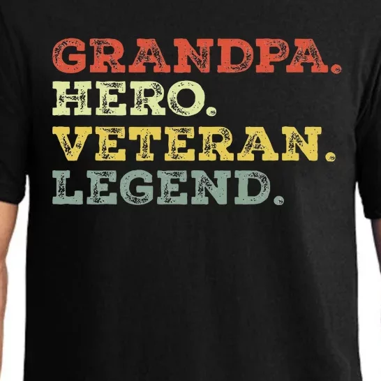 Dad Hero Veteran Legend Design For Grandpa Veteran Pajama Set