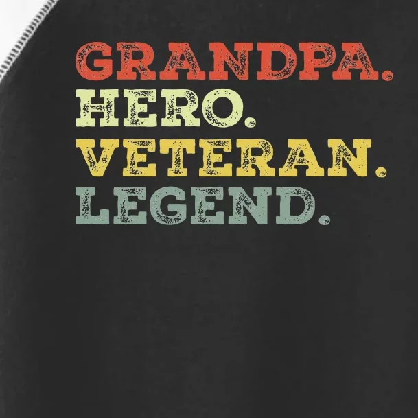 Dad Hero Veteran Legend Design For Grandpa Veteran Toddler Fine Jersey T-Shirt