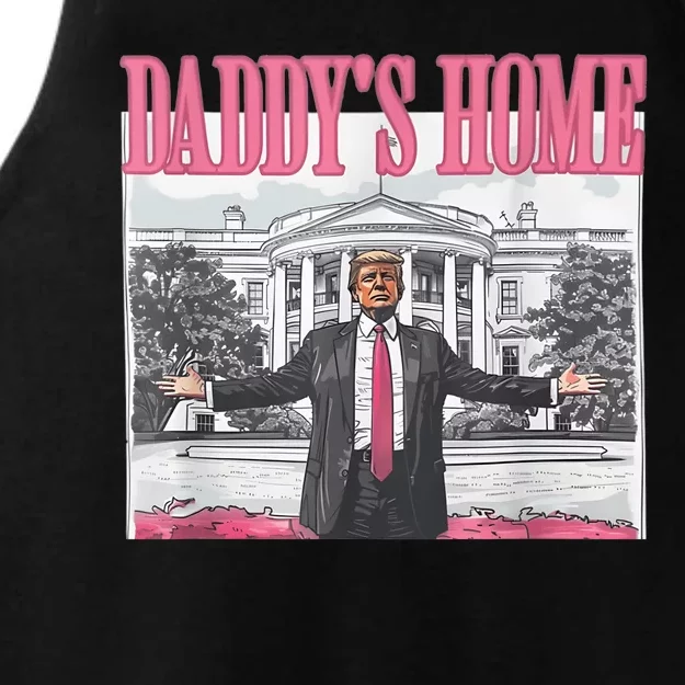 Daddys Home Vote Donald Trump 2024 Election Ladies Tri-Blend Wicking Tank