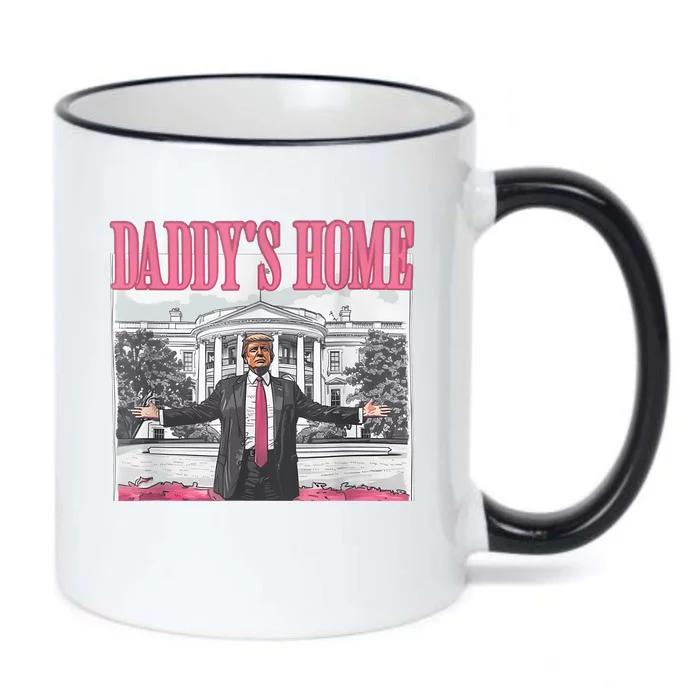 Daddys Home Vote Donald Trump 2024 Election Black Color Changing Mug