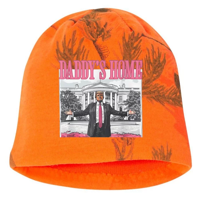 Daddys Home Vote Donald Trump 2024 Election Kati - Camo Knit Beanie