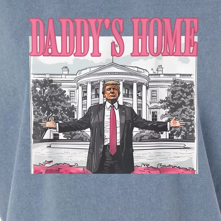 Daddys Home Vote Donald Trump 2024 Election Garment-Dyed Women's Muscle Tee