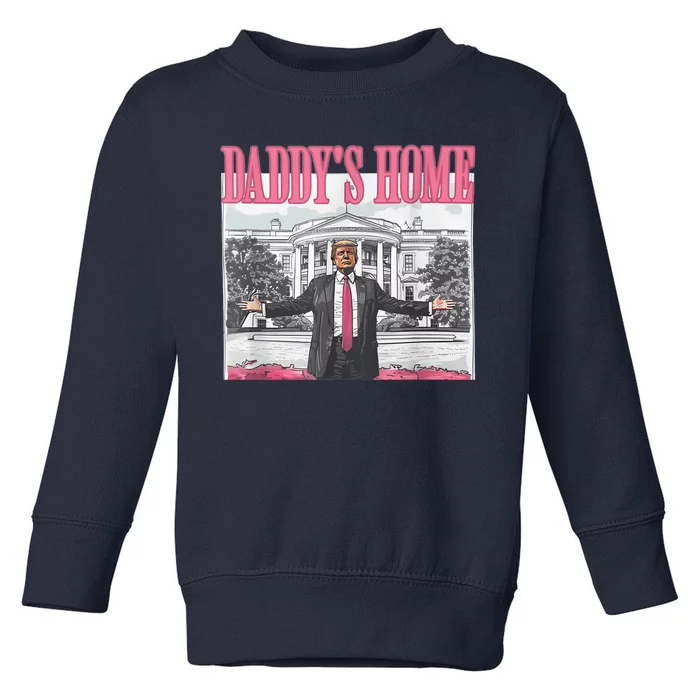 Daddys Home Vote Donald Trump 2024 Election Toddler Sweatshirt