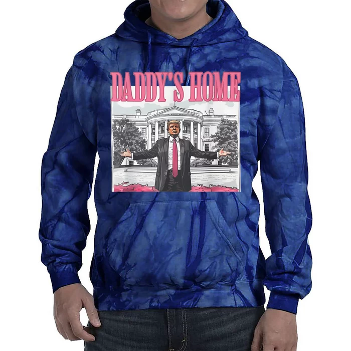 Daddys Home Vote Donald Trump 2024 Election Tie Dye Hoodie