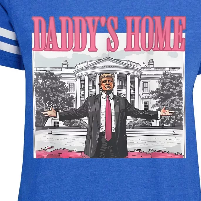 Daddys Home Vote Donald Trump 2024 Election Enza Ladies Jersey Football T-Shirt