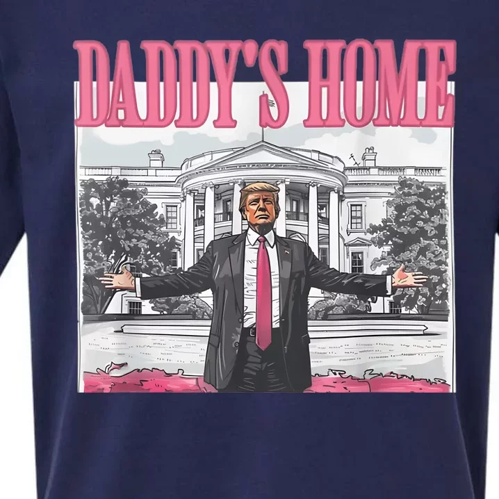 Daddys Home Vote Donald Trump 2024 Election Sueded Cloud Jersey T-Shirt