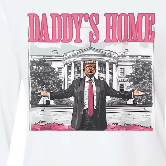 Daddys Home Vote Donald Trump 2024 Election Womens Cotton Relaxed Long Sleeve T-Shirt