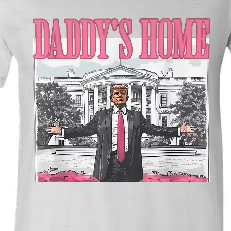 Daddys Home Vote Donald Trump 2024 Election V-Neck T-Shirt