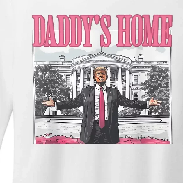 Daddys Home Vote Donald Trump 2024 Election Womens CVC Long Sleeve Shirt