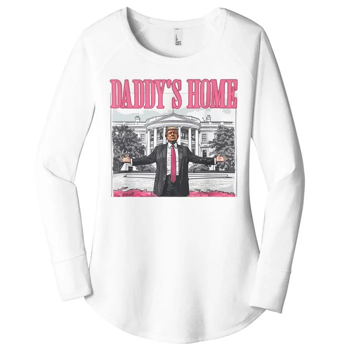 Daddys Home Vote Donald Trump 2024 Election Women's Perfect Tri Tunic Long Sleeve Shirt