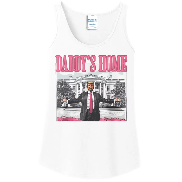 Daddys Home Vote Donald Trump 2024 Election Ladies Essential Tank