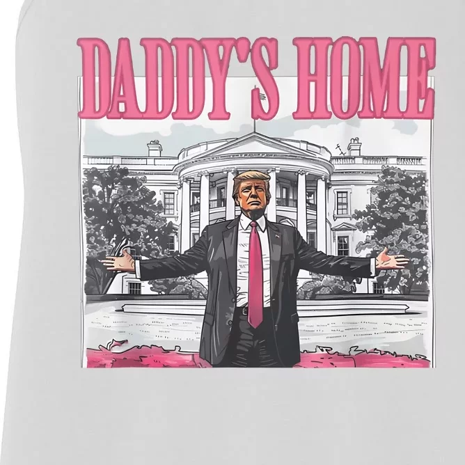 Daddys Home Vote Donald Trump 2024 Election Women's Racerback Tank