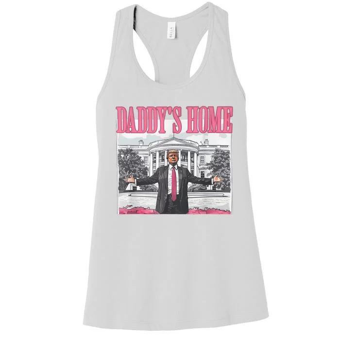 Daddys Home Vote Donald Trump 2024 Election Women's Racerback Tank