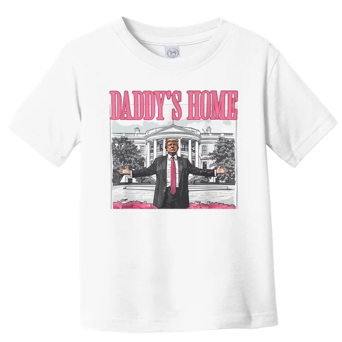 Daddys Home Vote Donald Trump 2024 Election Toddler T-Shirt