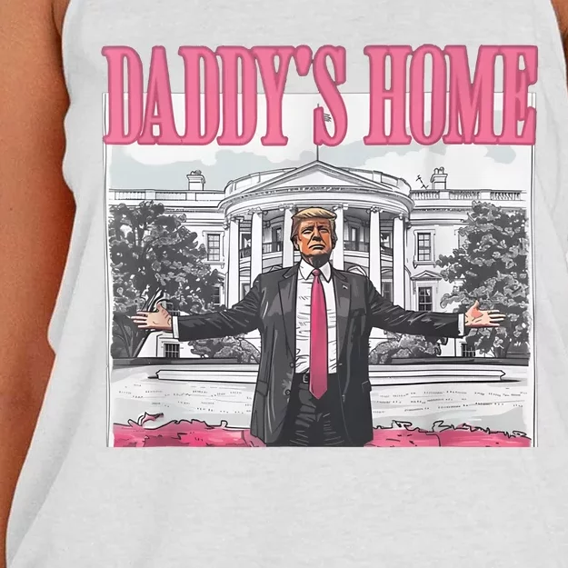 Daddys Home Vote Donald Trump 2024 Election Women's Knotted Racerback Tank