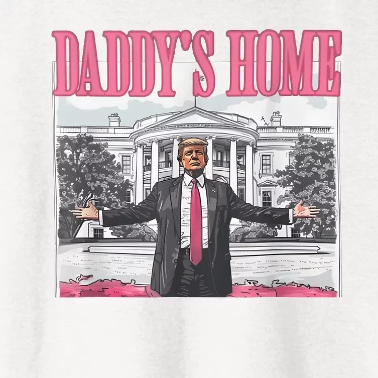 Daddys Home Vote Donald Trump 2024 Election Women's Crop Top Tee