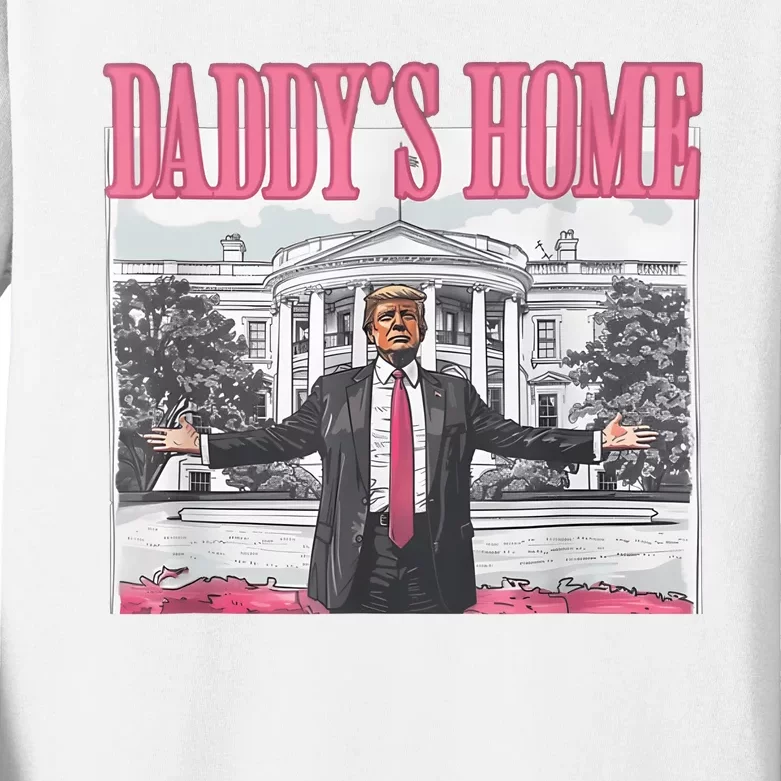 Daddys Home Vote Donald Trump 2024 Election Kids Long Sleeve Shirt