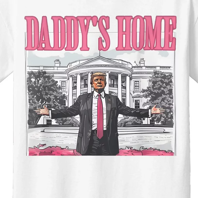 Daddys Home Vote Donald Trump 2024 Election Kids T-Shirt