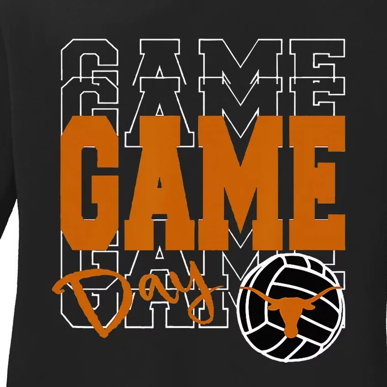 DOBIE HS VOLLEYBALL GAME DAY APPAREL Ladies Long Sleeve Shirt