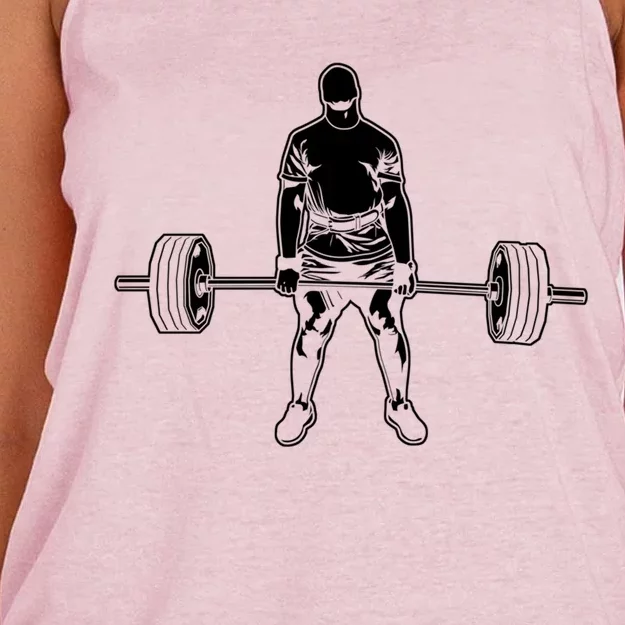 Deadlifter Heavyweight Weightlifter Powerlifter Deadlifting Meaningful Gift Women's Knotted Racerback Tank