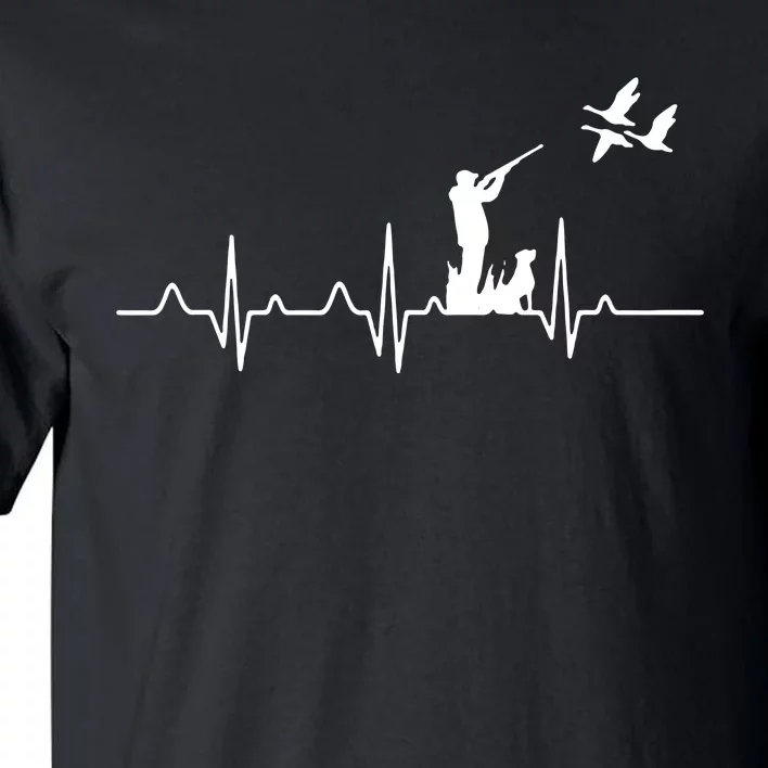 Duck Hunting Waterfowl Hunter Heartbeat Tall T-Shirt