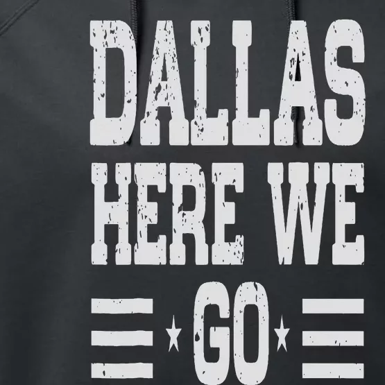 Dallas Here We Go Performance Fleece Hoodie