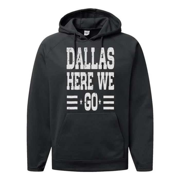 Dallas Here We Go Performance Fleece Hoodie