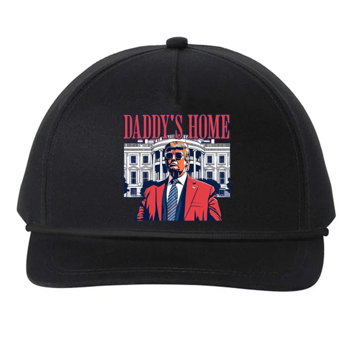 Daddys Home White House Trump 2024 Snapback Five-Panel Rope Hat