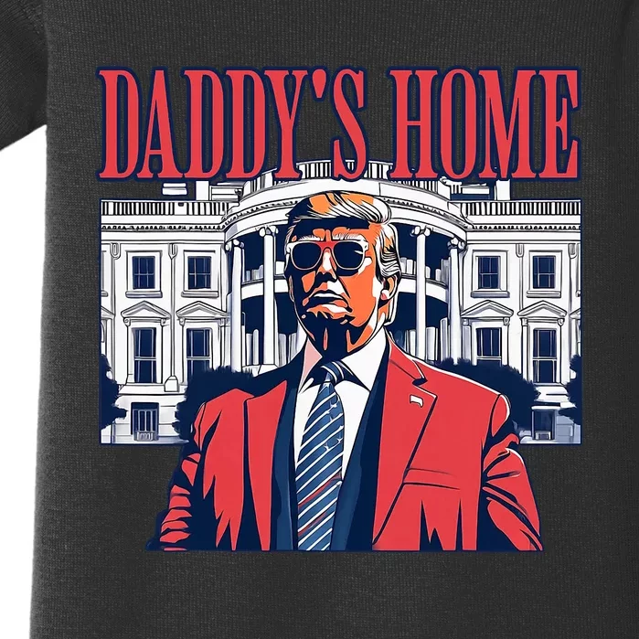 Daddys Home White House Trump 2024 Baby Bodysuit