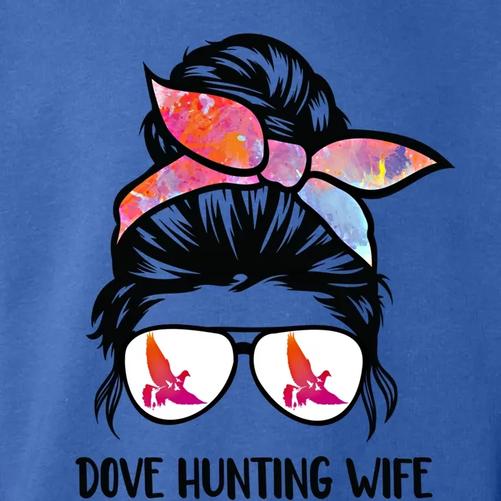 Dove Hunting Wife Messy Bun Funny Dove Hunter Mom Gift Toddler Hoodie