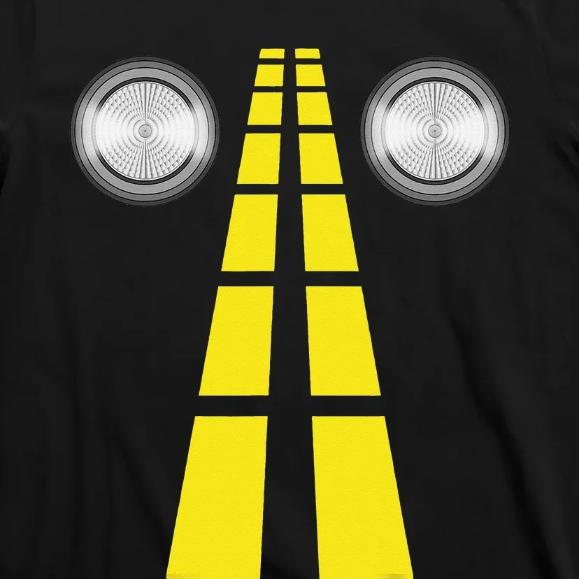 Deer Headlights With Road Markings Couples Costume Halloween T-Shirt