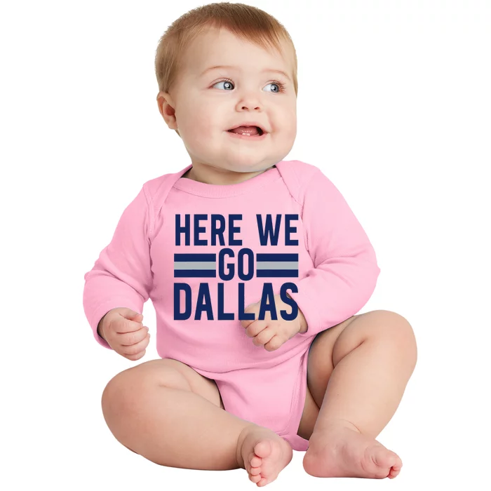 Dallas Here We Go Baby Long Sleeve Bodysuit