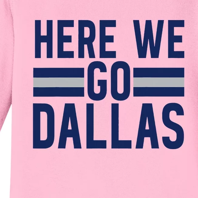 Dallas Here We Go Baby Long Sleeve Bodysuit