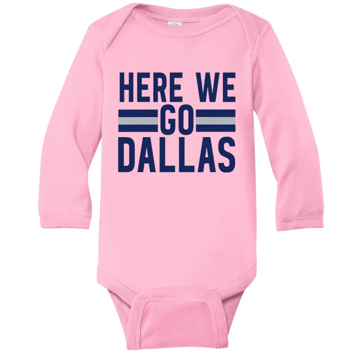 Dallas Here We Go Baby Long Sleeve Bodysuit