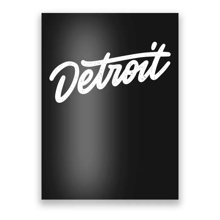 Detroit Hand Written Script Logo Poster