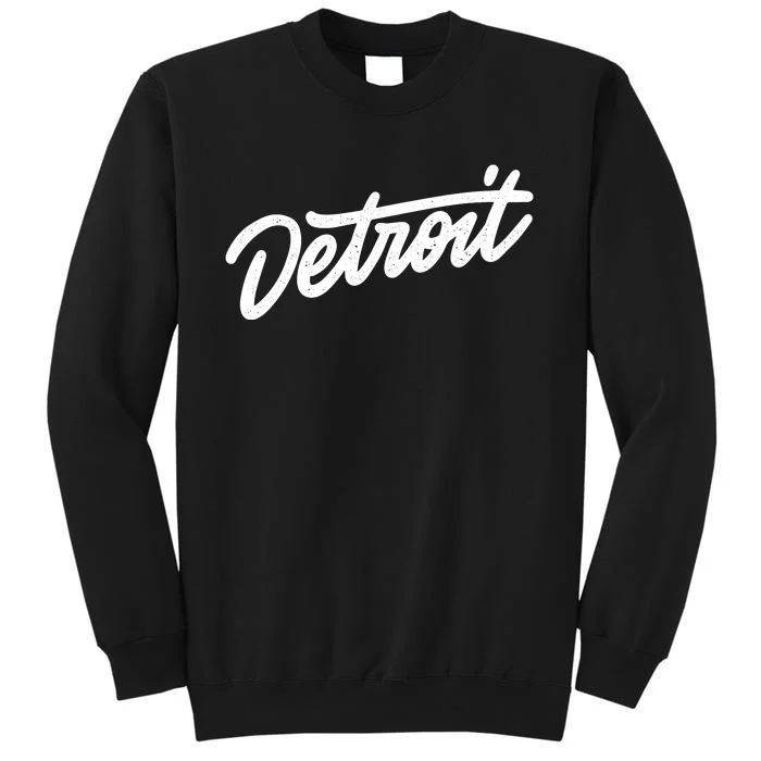 Detroit Hand Written Script Logo Tall Sweatshirt