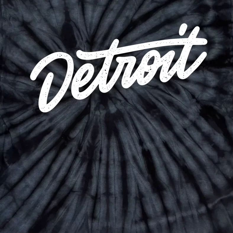 Detroit Hand Written Script Logo Tie-Dye T-Shirt